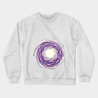 Spirograph Purple Vertigo Swirl Crewneck Sweatshirt